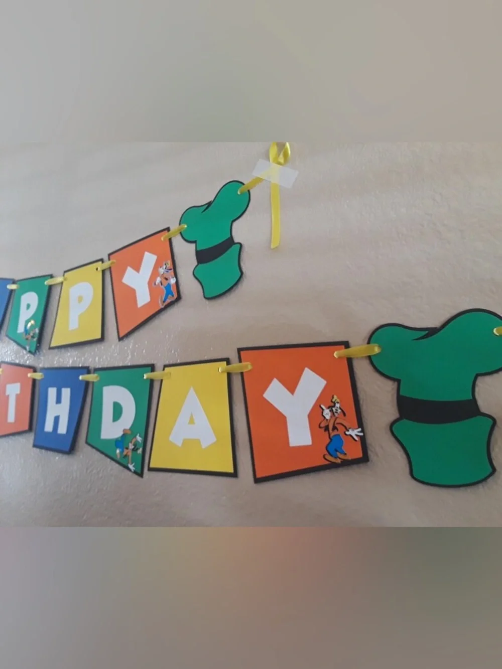 Goofy Happy Birthday Banner,Disney Goofy